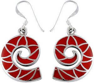 Silver Prince Designer Coral Silver Dangle Earring