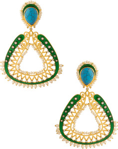 Voylla Pearl Alloy Dangle Earring