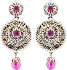Hyderabadi Abhushan Sunflower Alloy Drop Earring