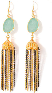 Voylla Precious Classic Plain Crystal Alloy Jhumki Earring