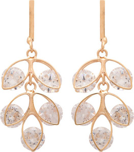 Voylla Artificial Classic Plain Cubic Zirconia Alloy Dangle Earring