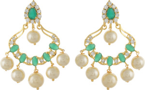 Jewel Planet Designer Pearl Alloy Chandbali Earring