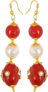 Waama Jewels Wedding jewellery Women Gift Girl in Party Pearl Brass Dangle Earring
