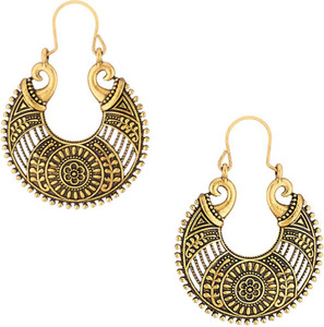 Crazytowear Antique Oxidised Alloy Hoop Earring
