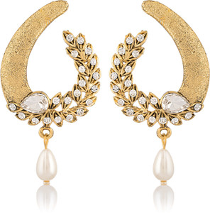 Jewels Capital Diva Style Zircon Alloy Chandbali Earring