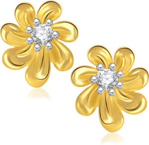 VK Jewels Single Stone Cubic Zirconia Alloy Stud Earring