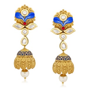 VK Jewels Vintage Traditional Alloy Jhumki Earring