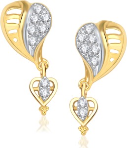 VK Jewels Amour Heart Cubic Zirconia Alloy Drop Earring