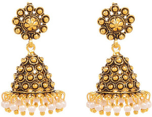 GoldNera Very Small Dome Alloy Jhumki Earring