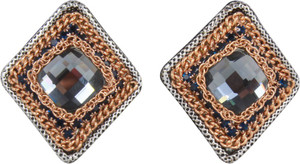 Jazz Jewellery Partywear Gold Colour Kaju Shape with Multicolor Alloy Stud Earring