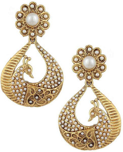 Jewels Guru Diva Style Zircon Alloy Chandbali Earring