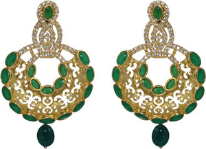 MP Fine Jewellery Artistic Pair Of Tops Zircon Alloy Chandbali Earring