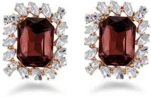 Jazz Jewellery Jazz Jewellery Collection White & Purple Stone Earrings for Women Alloy Stud Earring
