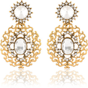 Jewels Guru Diva Style Zircon Alloy Chandelier Earring