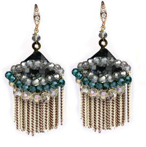 Jazz Jewellery Design Multicolour Dangle CZ Pearl Alloy Dangle Earring