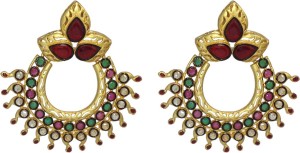 MP Fine Jewellery Dignified Pair Of Tops Zircon Alloy Chandbali Earring