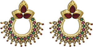 MP Fine Jewellery Dignified Pair Of Tops Zircon Alloy Chandbali Earring