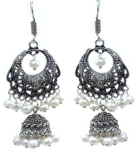 Waama Jewels Silver Plating ethnic jewellery and beauty Brass Jhumki Earring
