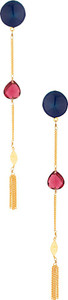 Voylla Precious Classic Plain Crystal Sterling Silver Dangle Earring