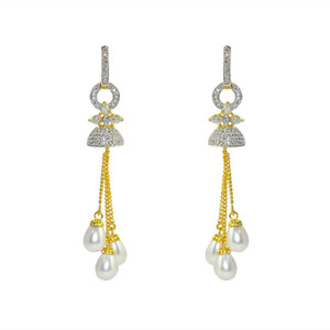 MP Fine Jewellery Designer Pair Of Tops Zircon Alloy Drop Earring
