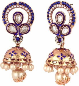 Jewels Guru Diva Style Pearl Alloy Jhumki Earring