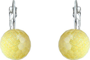 Waama Jewels Charming Yellow Color Pearl Silver Plated Stud Party wear Christmas Gift New Year Gift Pearl Brass Stud Earring