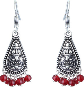 Waama Jewels Party wear Christmas New Year Carnival Gift Pearl Brass Dangle Earring