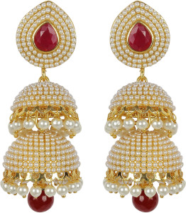 Muchmore Beautiful Earring For Girls Women Jewelry Pearl Alloy