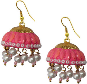 Being Women Stone with Pearl Drop Fashion Alloy Jhumki Earring