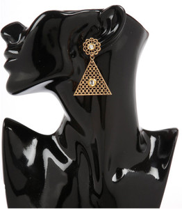 GoldNera 18K Goldplated Kundan Cutwork Alloy Dangle Earring