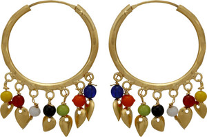 Prita Classic Multicolor Alloy Hoop Earring