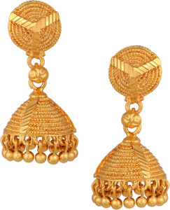 Fashionaya Temple Brass Jhumki Earring