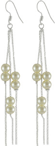 Sarah Pearl Metal Dangle Earring