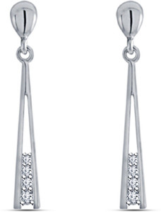 Kirati Journey Cubic Zirconia Sterling Silver Drop Earring