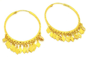 GoldNera Abstract Brass Hoop Earring