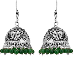 Aarvi Collections Spring Sparkle Pearl Brass Jhumki Earring