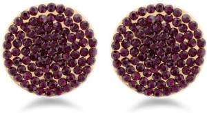 Jazz Jewellery Royal Designer Party Wear Purple AD Stone Earrings For Women's Alloy Drop Earring