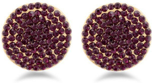 Jazz Jewellery Royal Designer Party Wear Purple AD Stone Earrings For Women's Alloy Drop Earring