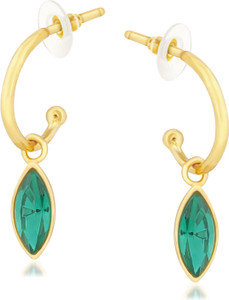 VK Jewels Gold Topaz Green Alloy Drop Earring
