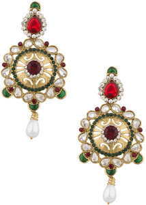 Voylla Artifictial Crystal Alloy Drop Earring