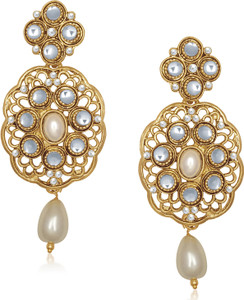 VK Jewels Circular Alloy Drop Earring