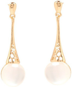 GoldNera Monalisa Long Drop Alloy Dangle Earring