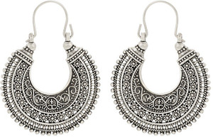 CTW Oxidised Antique Finish Alloy Hoop Earring