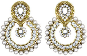 CTW Princess Diamond Round Bollywood Alloy Chandbali Earring