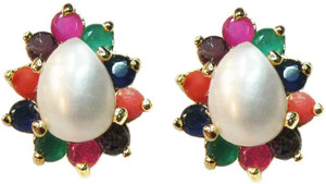 Vinayak navaratan Pearl Alloy Stud Earring