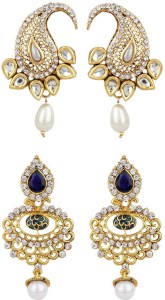 Jewels Guru Diva Style Zircon Alloy Earring Set