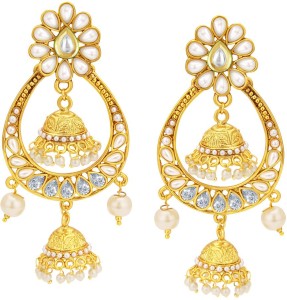 Sukkhi Cluster Jhumki Gold Plated Alloy Jhumki Earring