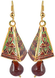 Waama Jewels Golden Brass Jhumki Earrings gift for dear women Girls Metal Jhumki Earring