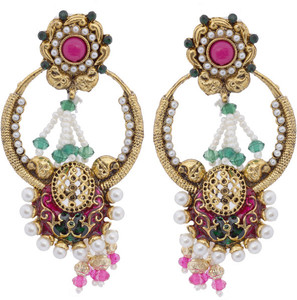 Hyderabadi Abhushan Pearl Alloy Drop Earring