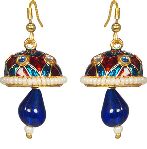 Crazytowear Golden Shade Alloy Jhumki Earring